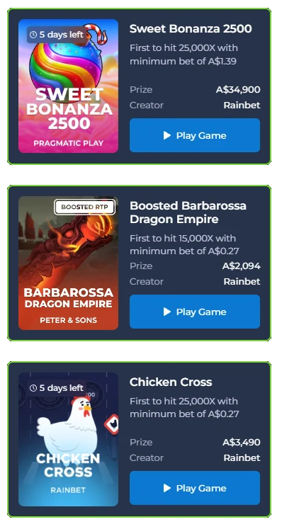 Rainbet Monthly Challenges